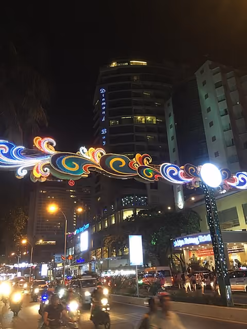쩐푸 거리 야경 · 2018년 7월